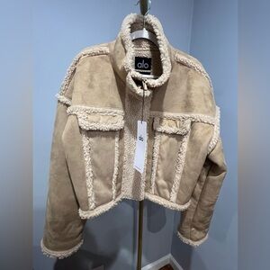 NWT Faux Shearling Snowfall Cropped Jacket
